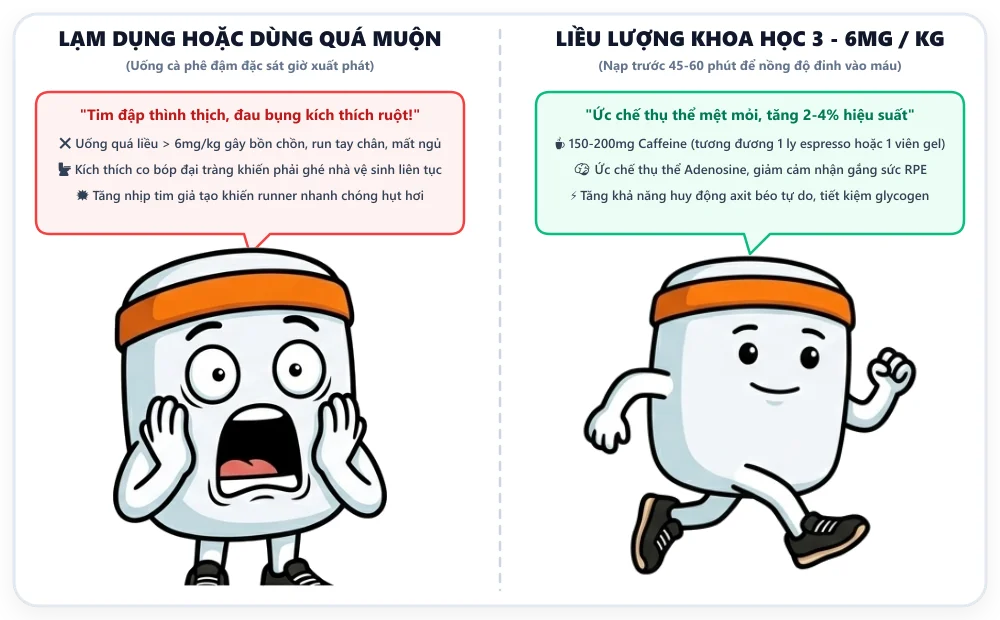 Tác dụng của Caffeine trong việc tăng cường hiệu suất chạy bộ