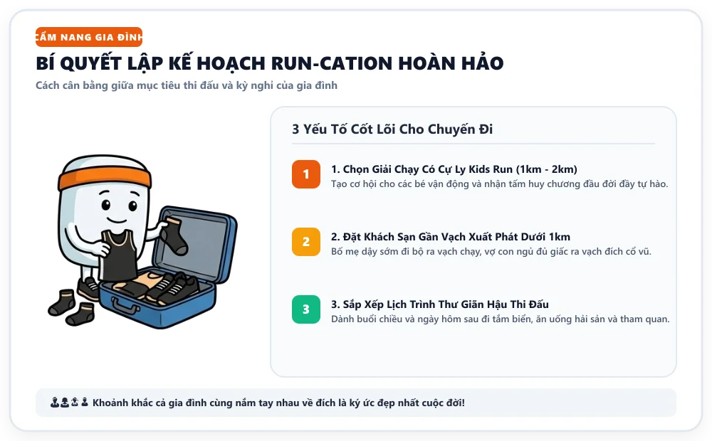 Bảng cổ vũ của gia đình ở vạch đích
